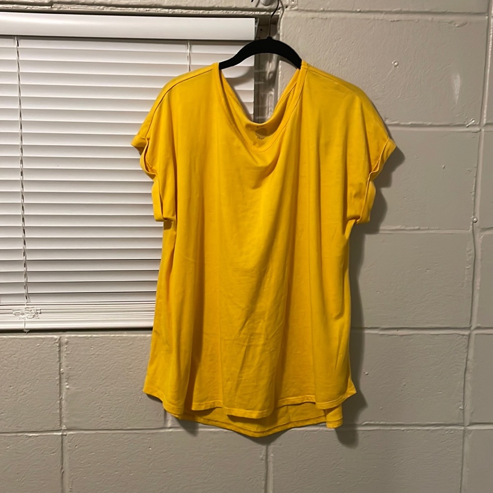 Yellow Cato short sleeve blouse